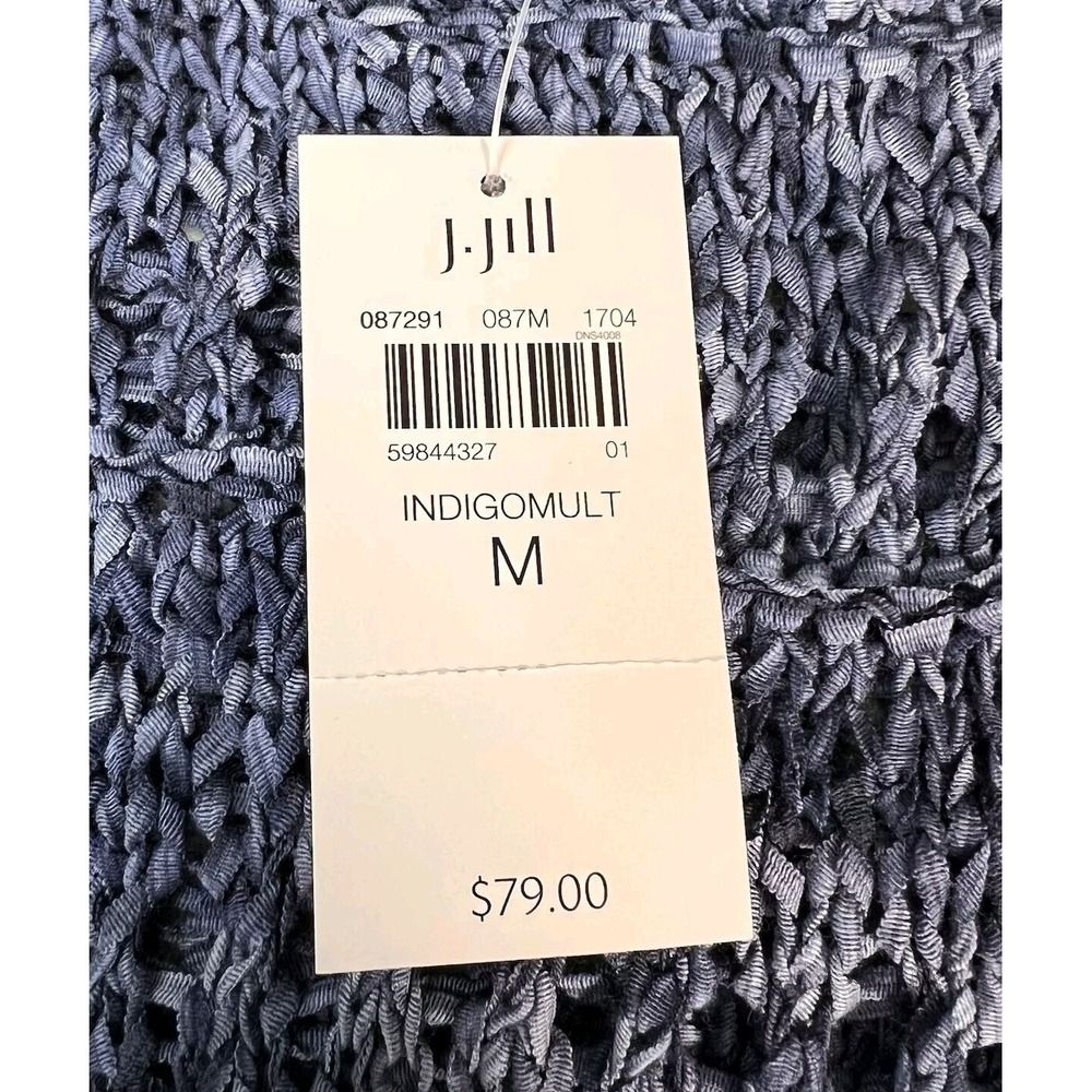 J. Jill Blue Knit Pullover Sweater Size Medium NWT - Picture 7 of 12